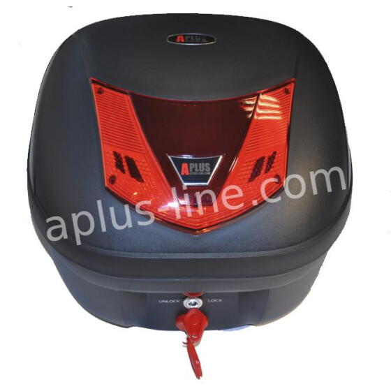 Aplus Topcase Deluxe 28 liter Schwarz/Rot